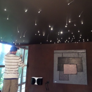 Ciel étoilé - plafond noir mat + fibres optiques